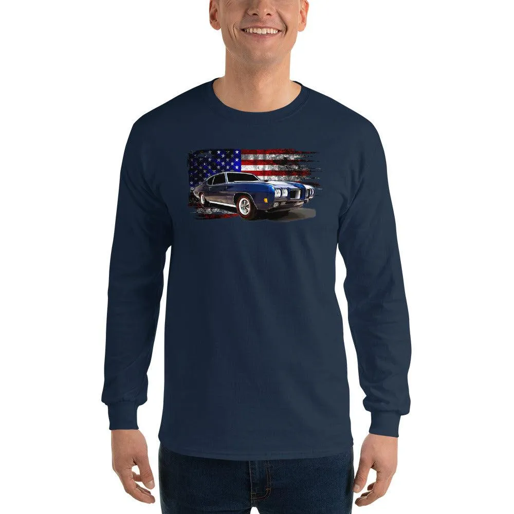 1970 GTO Long Sleeve Shirt With American Flag