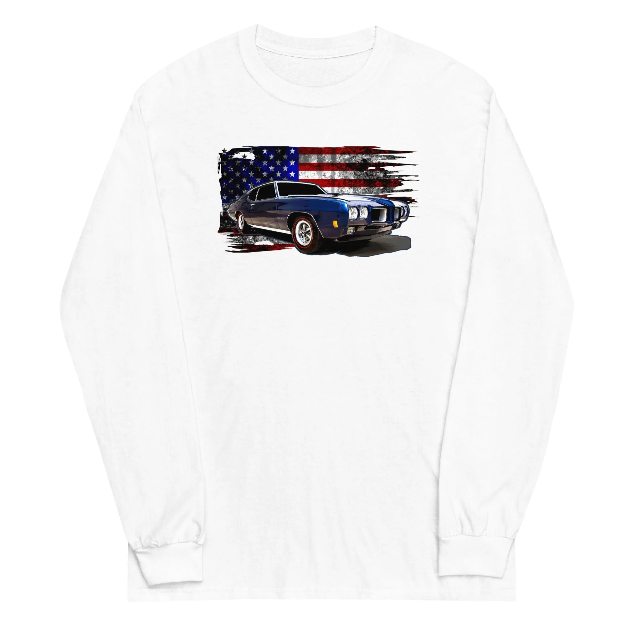 1970 GTO Long Sleeve Shirt With American Flag