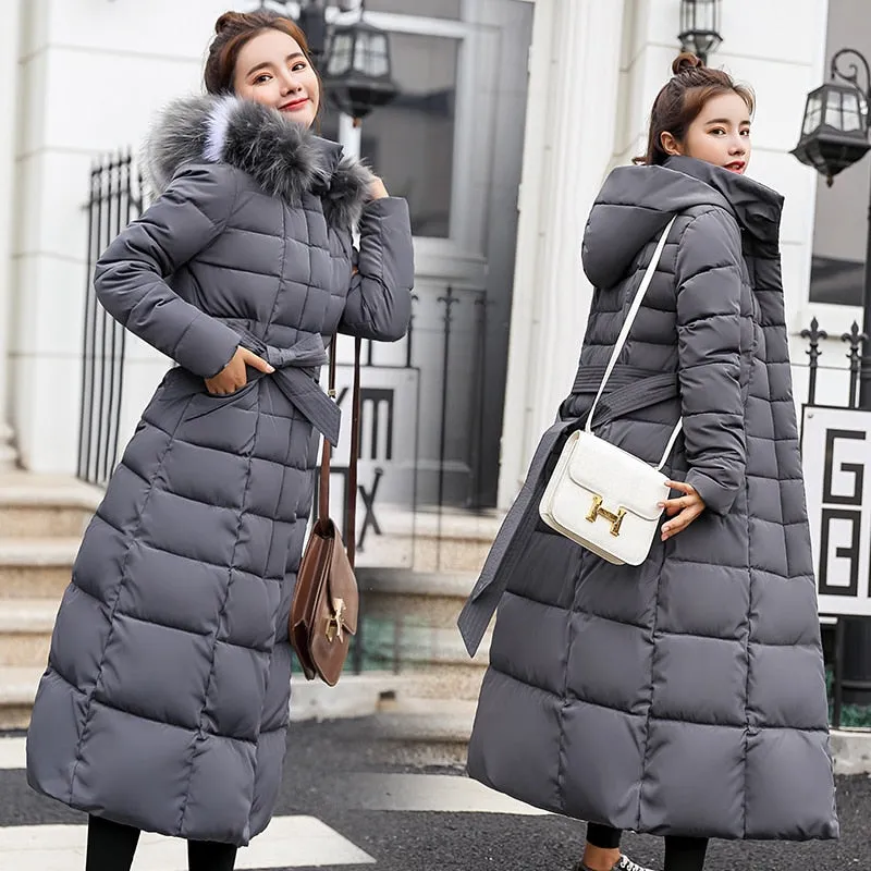 2022 new women's winter fur collar coat jacket