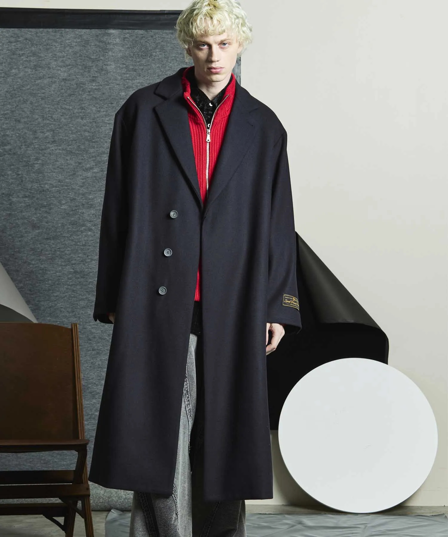 【24AW PRE-ORDER】Super170s Prime-Over Melton Chesterfield Coat