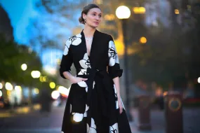 3/4 Sleeves Floral Kimono Coat/Dress