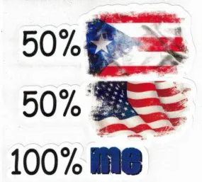 50/50   100% Me Decal