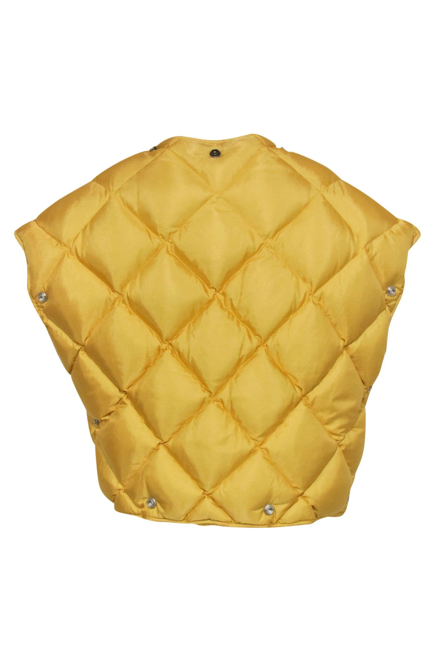 Acne Studios - Yellow Cropped Puffer Vest w/ Hardware Sz 8