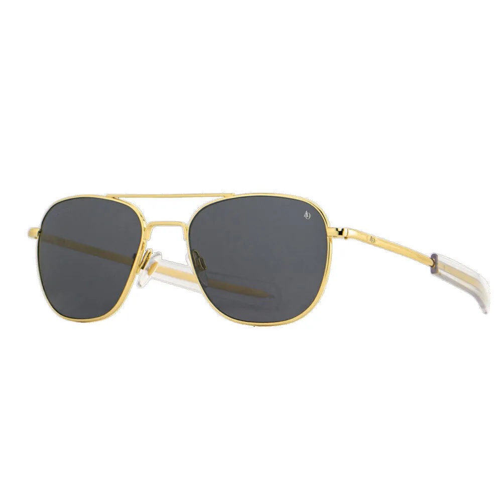 American Optical Big General Sunglasses | Gold/Glass Grey