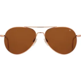 American Optical General Sunglasses | Rose Gold/Polarized Glass Brown