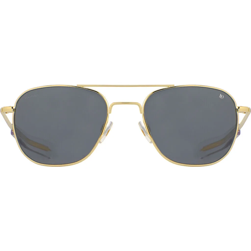 American Optical Original Pilot Sunglasses Bayonet | Gold/Polarized Glass