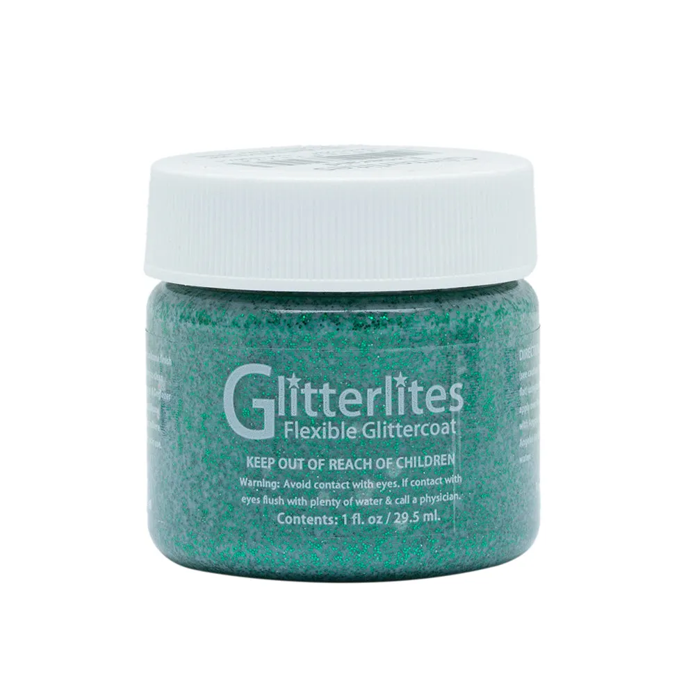 Angelus Glitter Leather Paint - Emerald 145