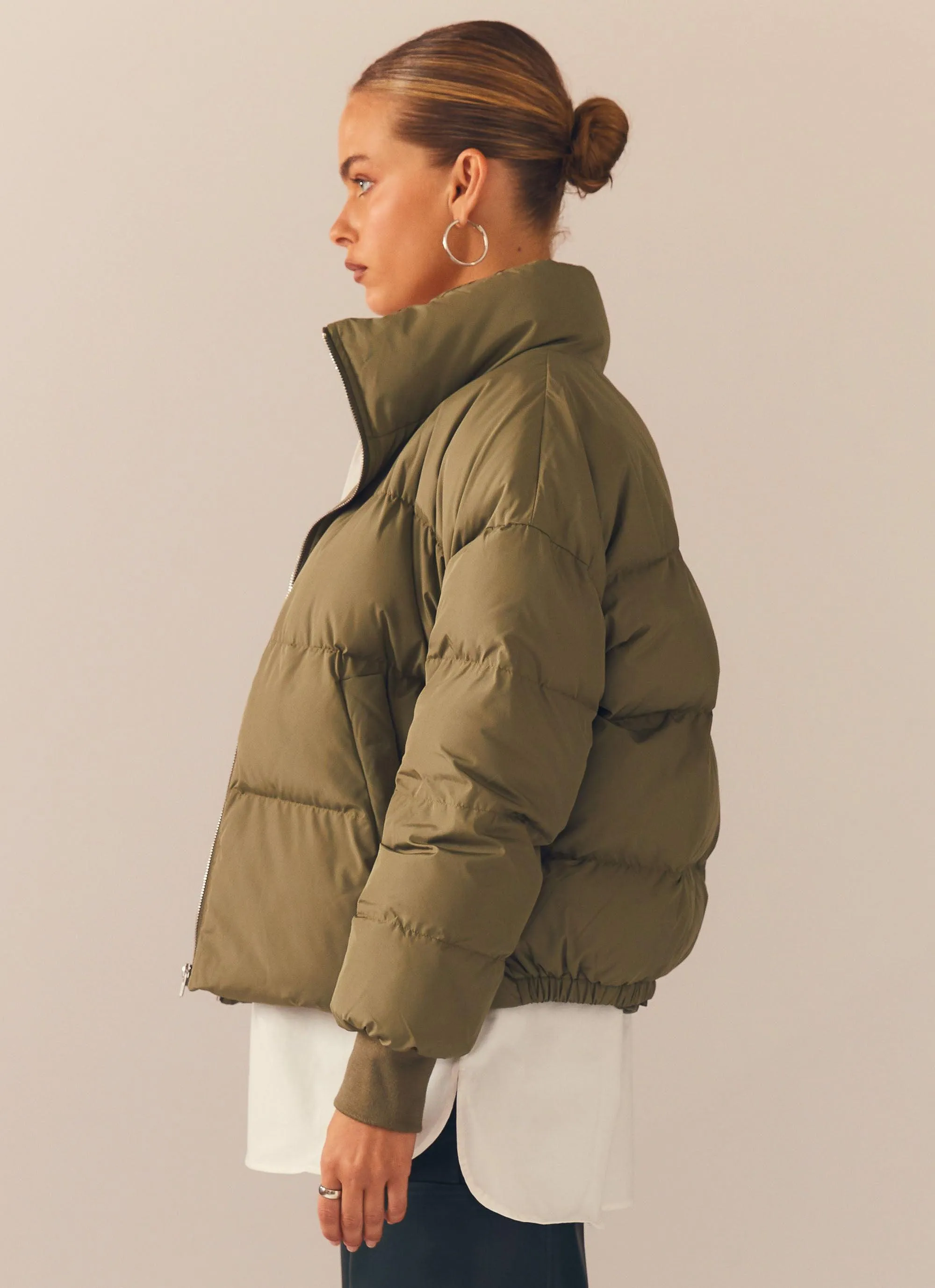 Avalanche Puffer Jacket - Moss Green