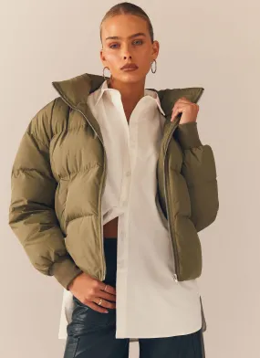 Avalanche Puffer Jacket - Moss Green