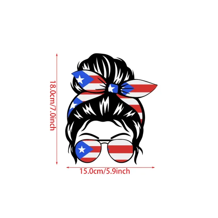 Badass Puerto Rican Woman Decal