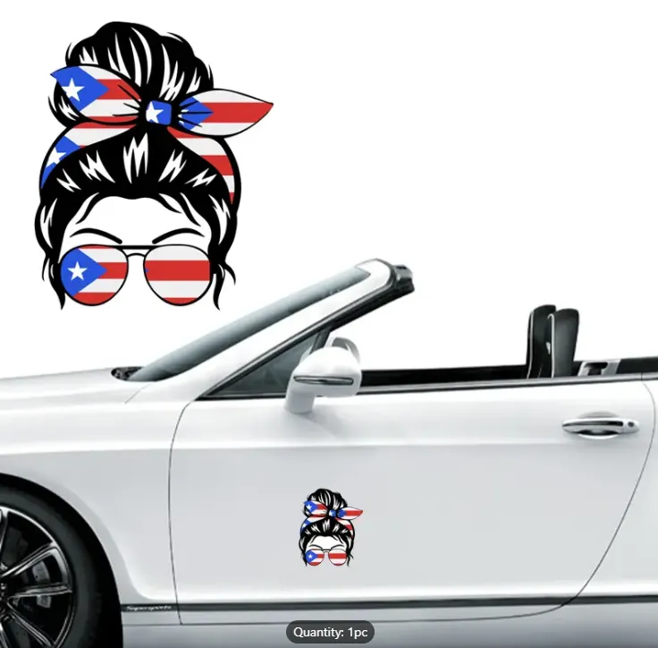 Badass Puerto Rican Woman Decal