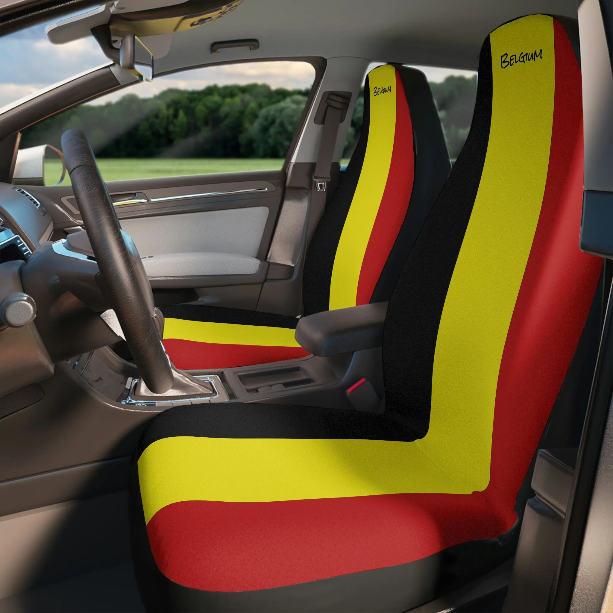 Belgium Flag Car Seat Covers Universal / Gift for Car Lovers