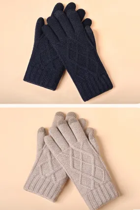 Black Knitted Gloves