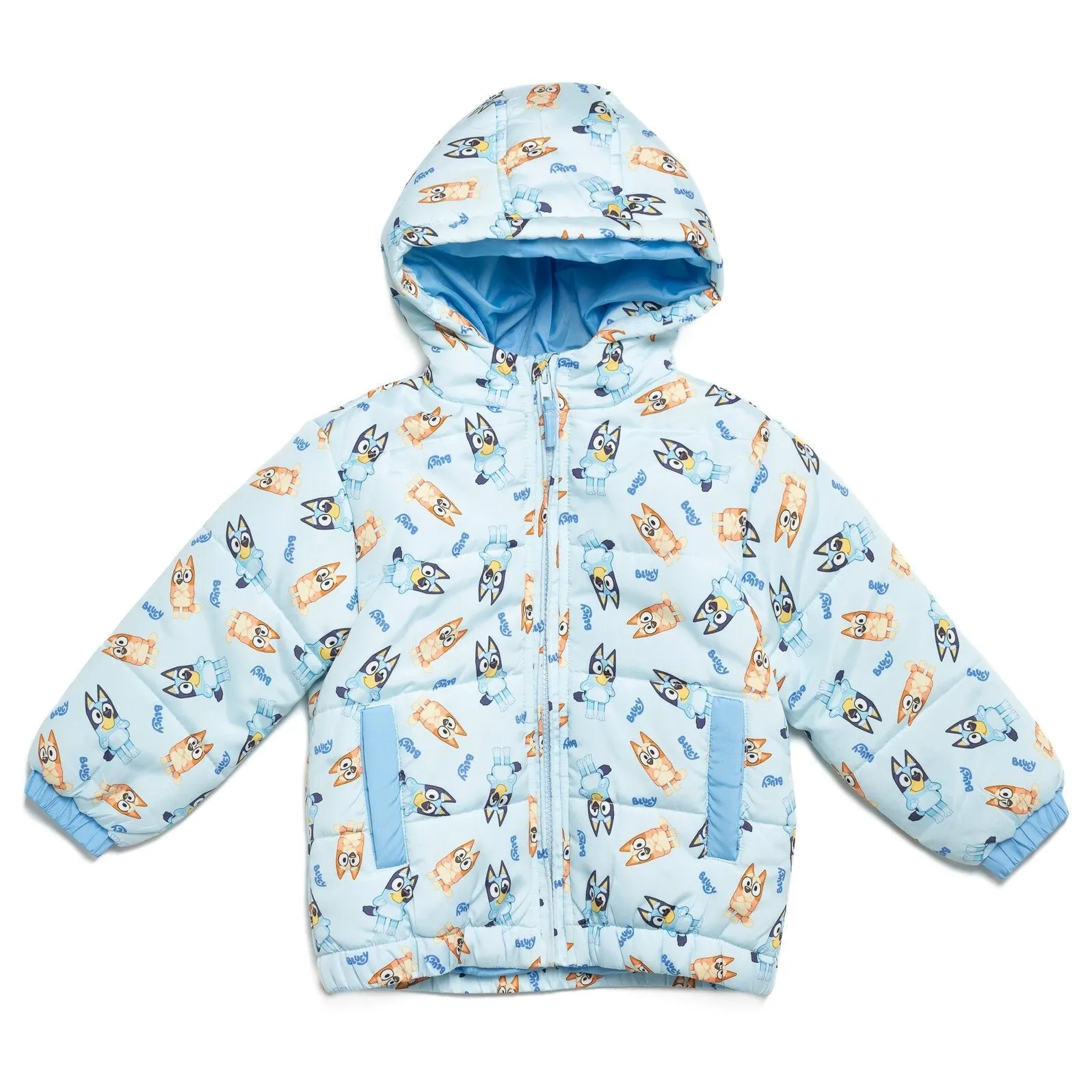 Bluey Zip Up Winter Coat Puffer Jacket