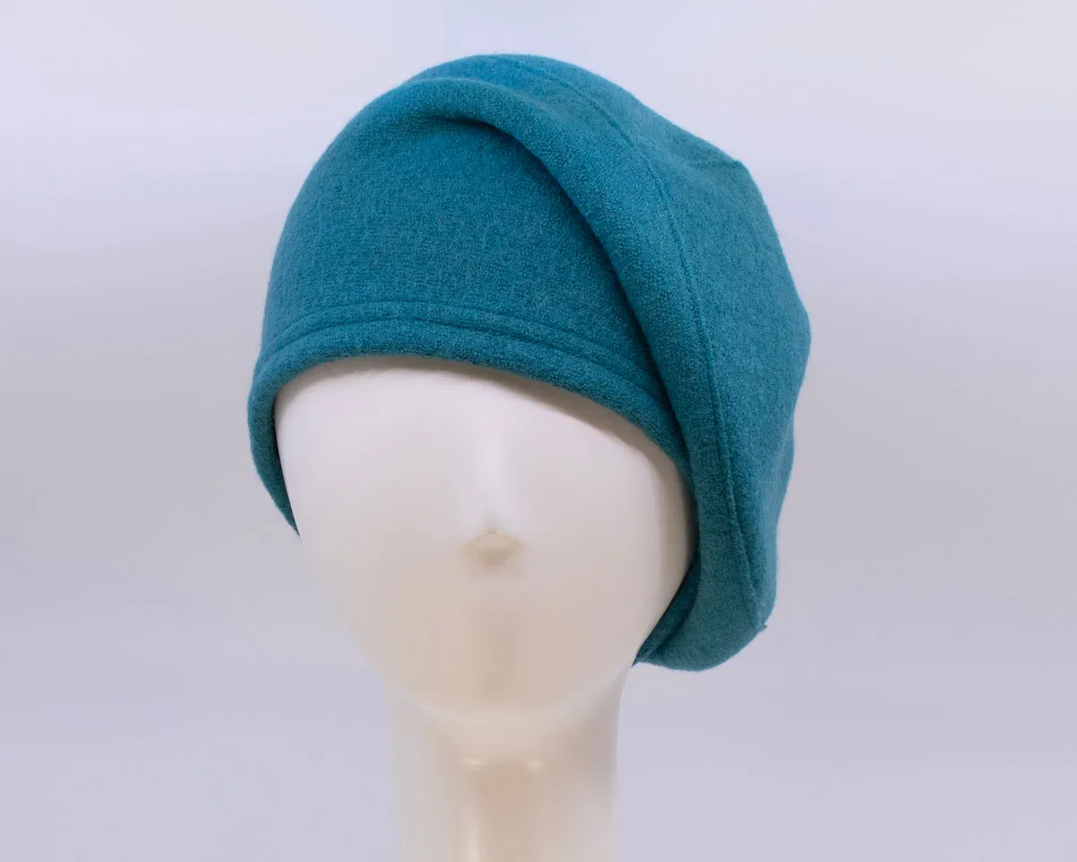 Boiled Wool Beret in Aqua / Size 1