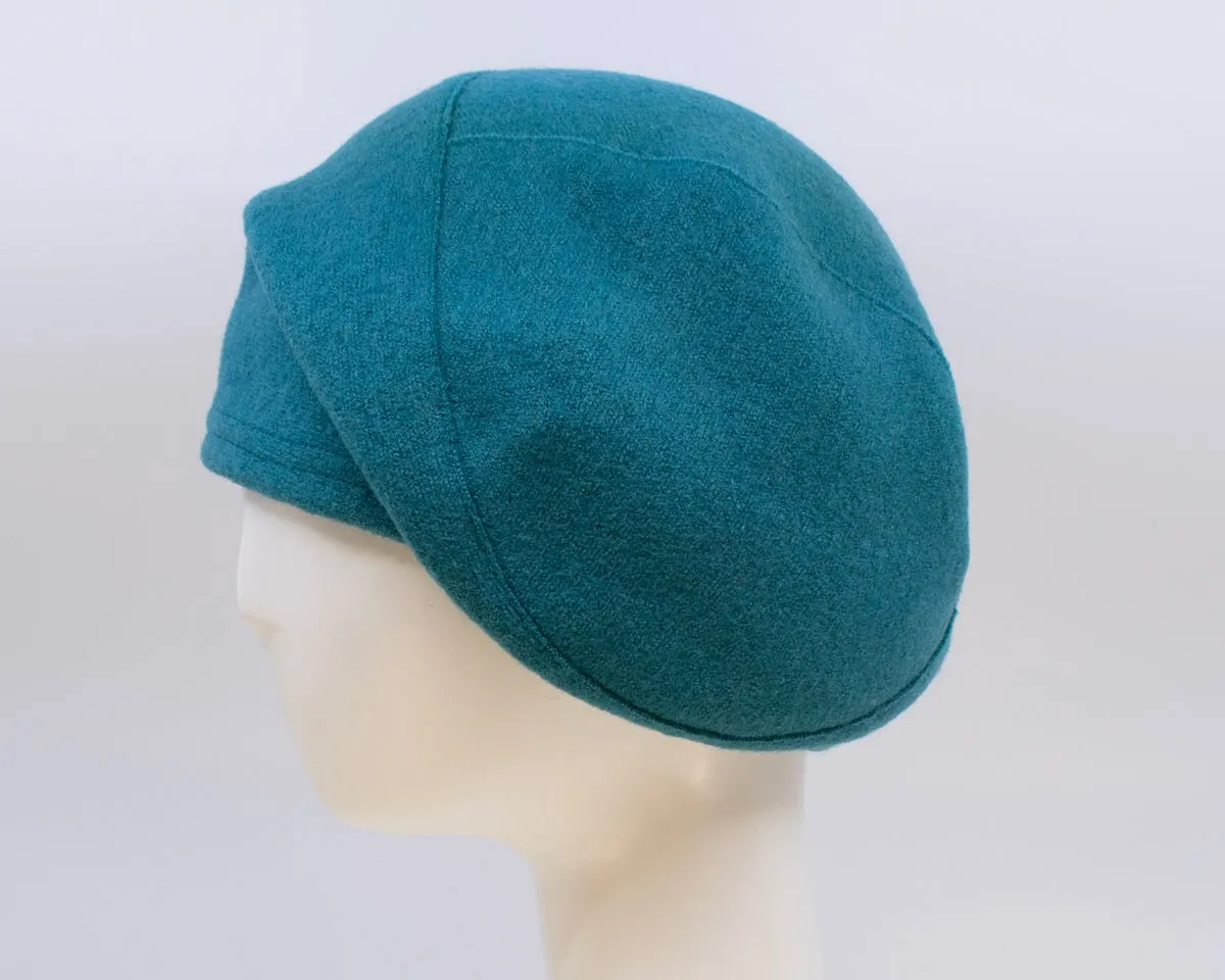 Boiled Wool Beret in Aqua / Size 1