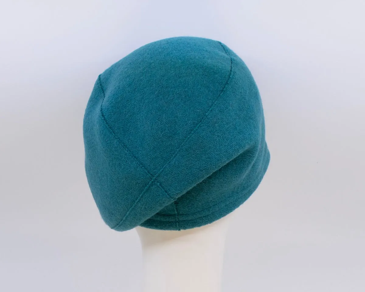 Boiled Wool Beret in Aqua / Size 1