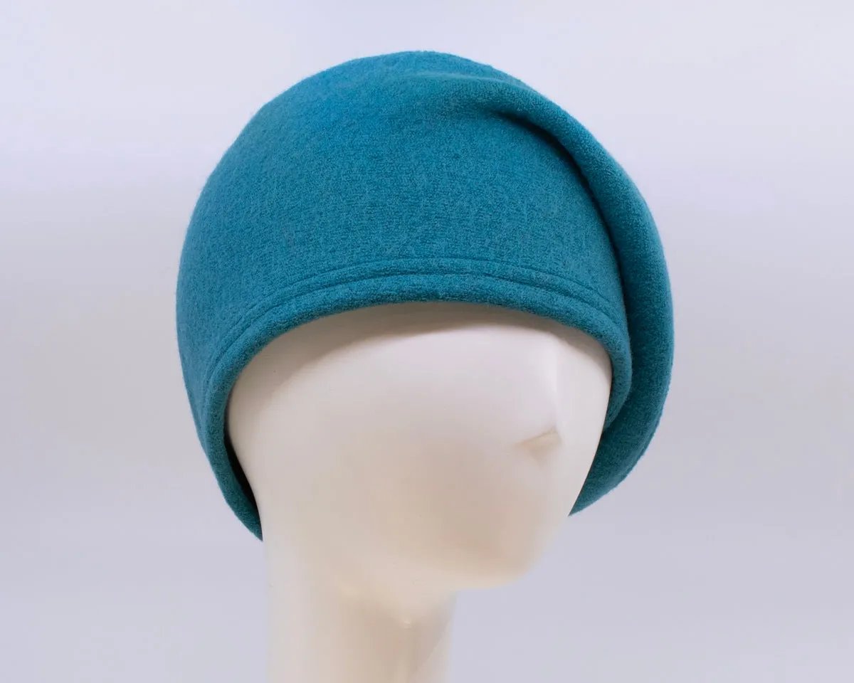 Boiled Wool Beret in Aqua / Size 1