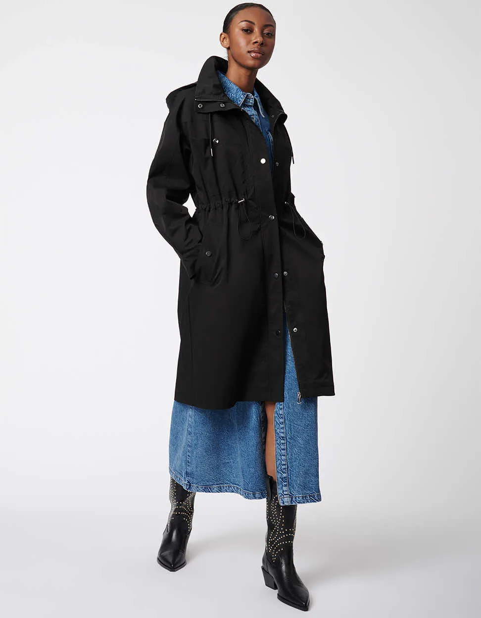 Bowery Drawstring Waist Trench