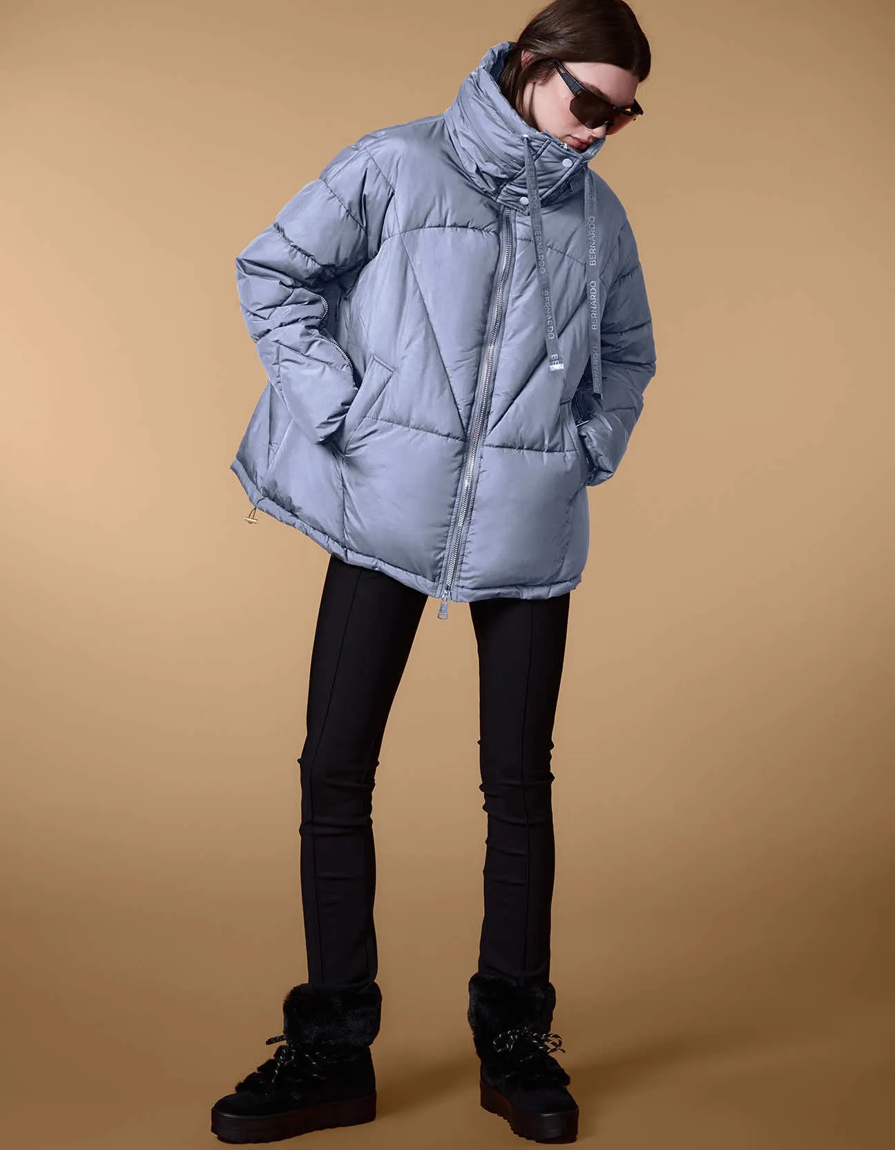 Boxy Chic Hooded Puffer Coat