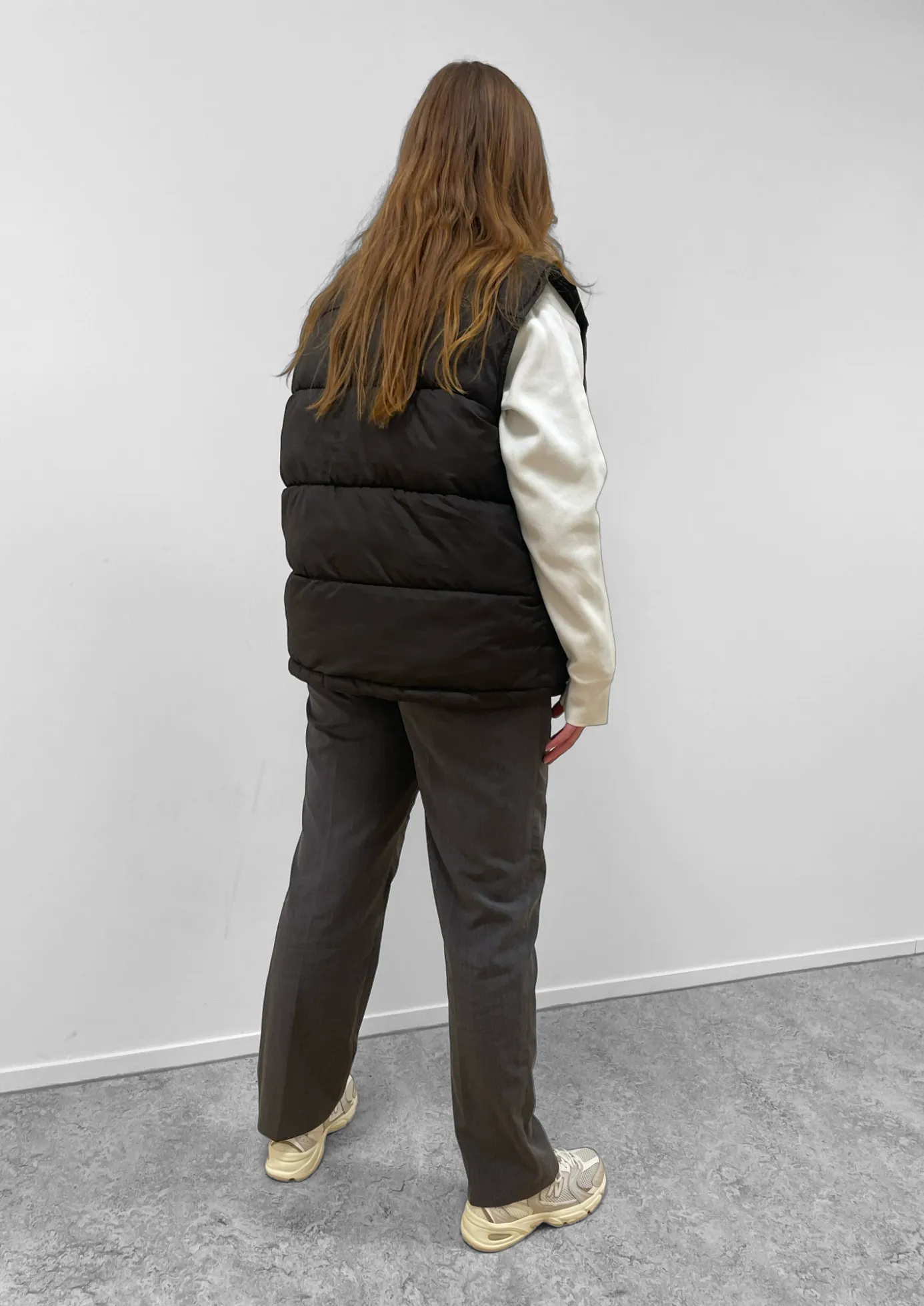 Brown Puffer Vest L