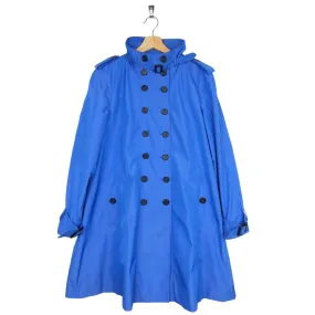 Burberry Iridescent Blue Tropical Gabardine Raincoat - US10