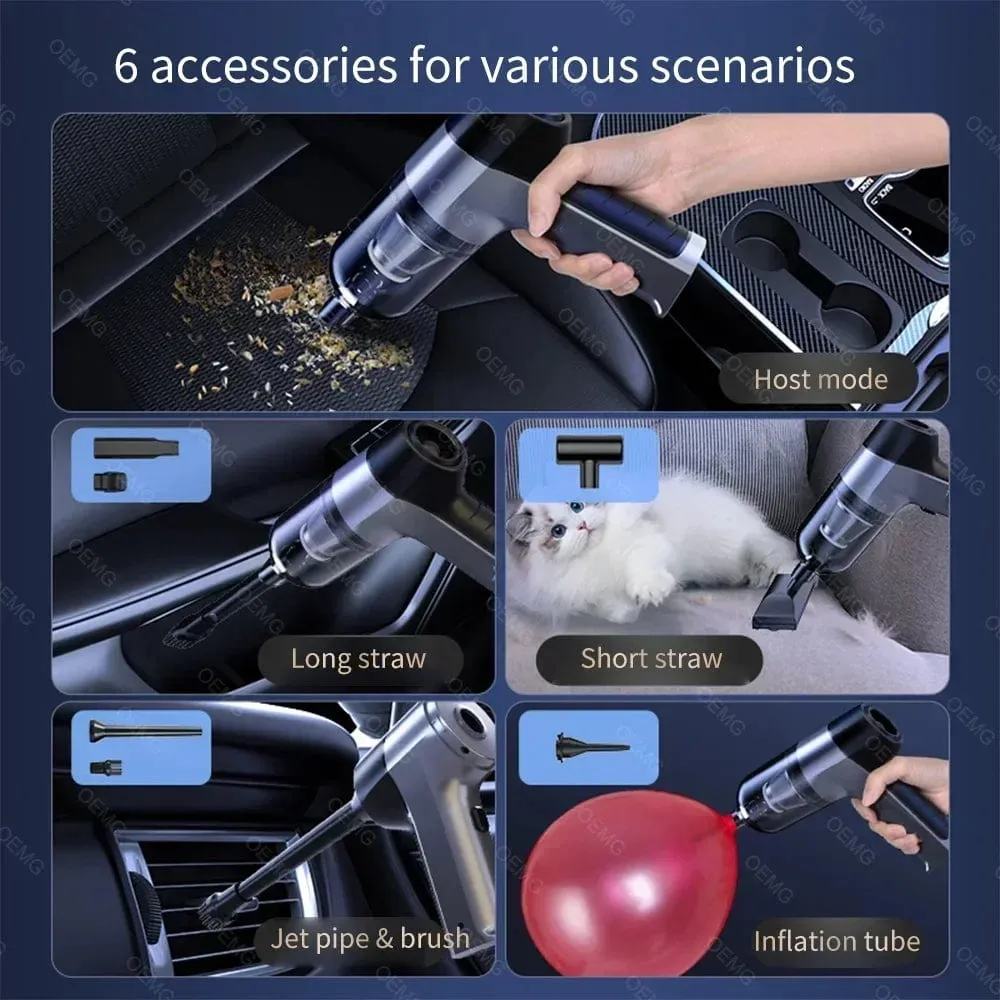 Car Vacuum Cleaner 150000PA Strong Suction Portable Wireless Cleaner for Home Appliance Poweful Car Cleaner for Keyboard