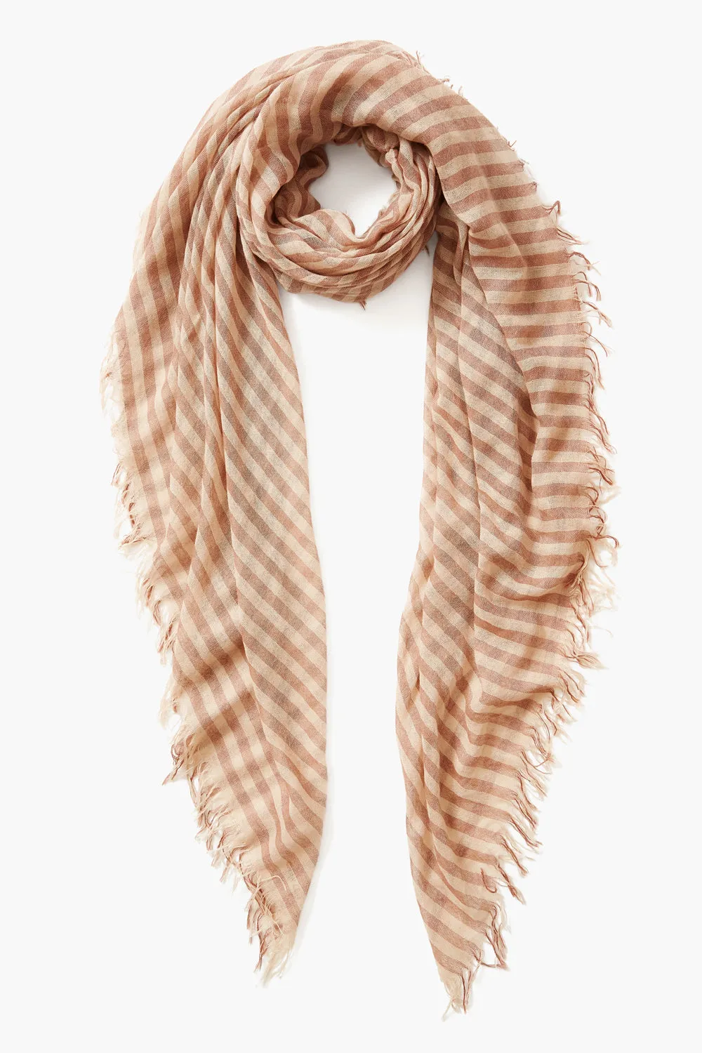 Cashmere and Silk Scarf Cognac Linea