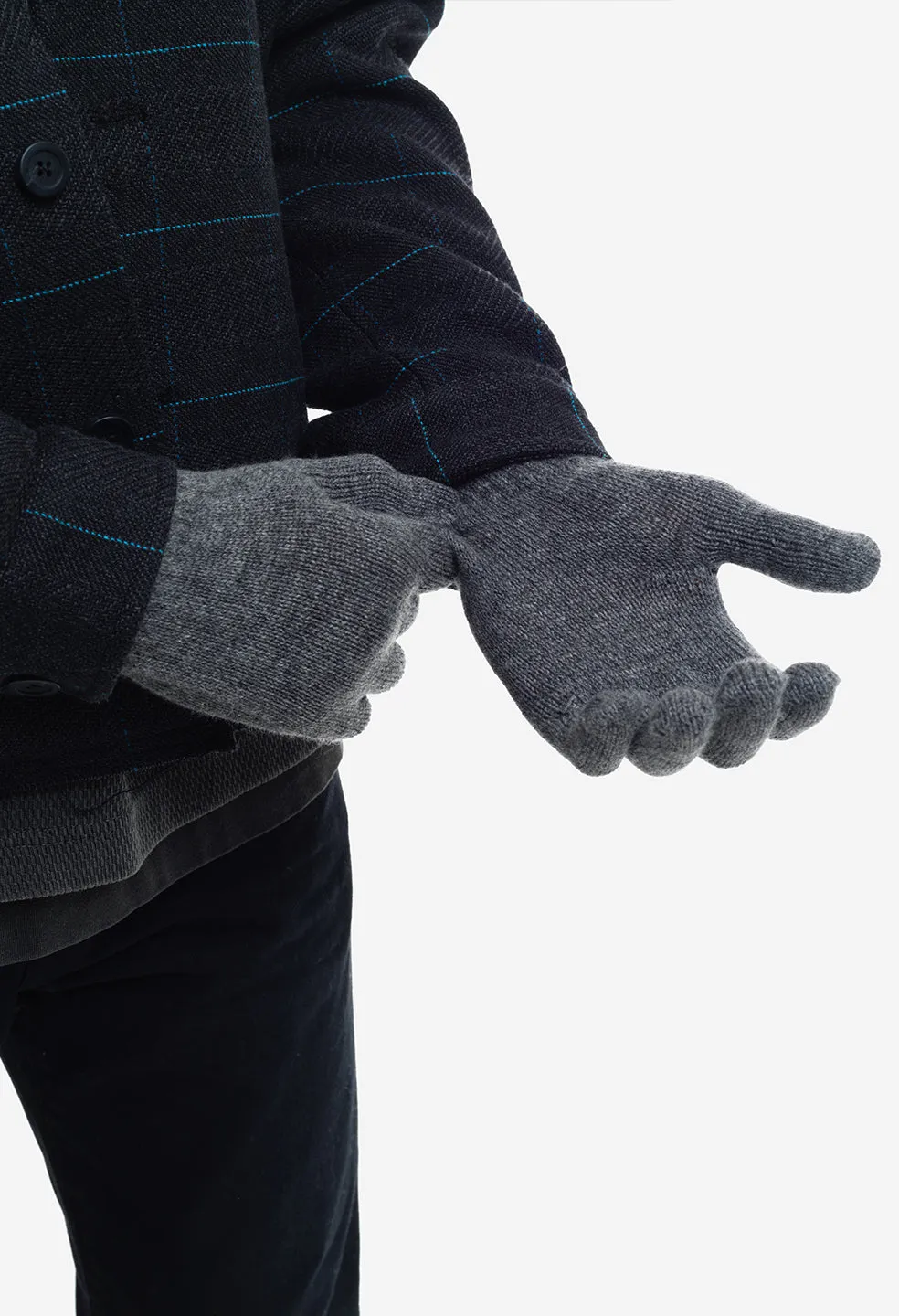 Cashmere Blend Gloves / Thunder