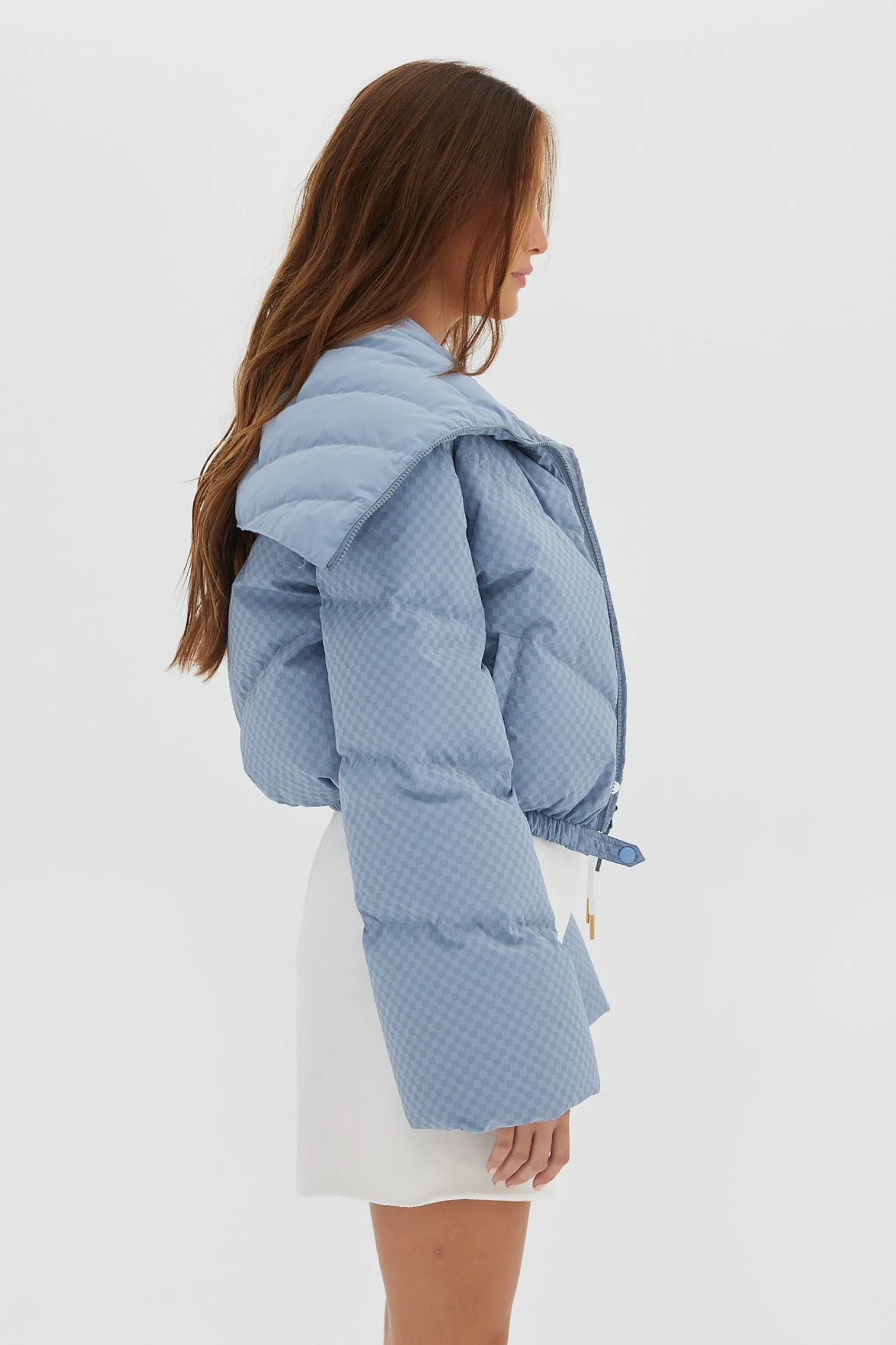 Checkered Puffer - Blue