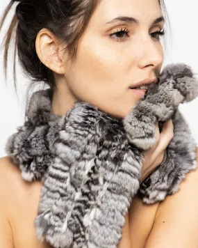 CHINCHILLA NECK WRAP SCARF 1301 - سكارف