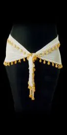 Classic Chiffon Beaded Hip Sash (multiple colors & prints available)