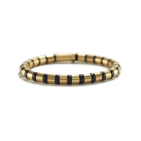 Cleopatra Gold Bracelet~6mm Black Onyx