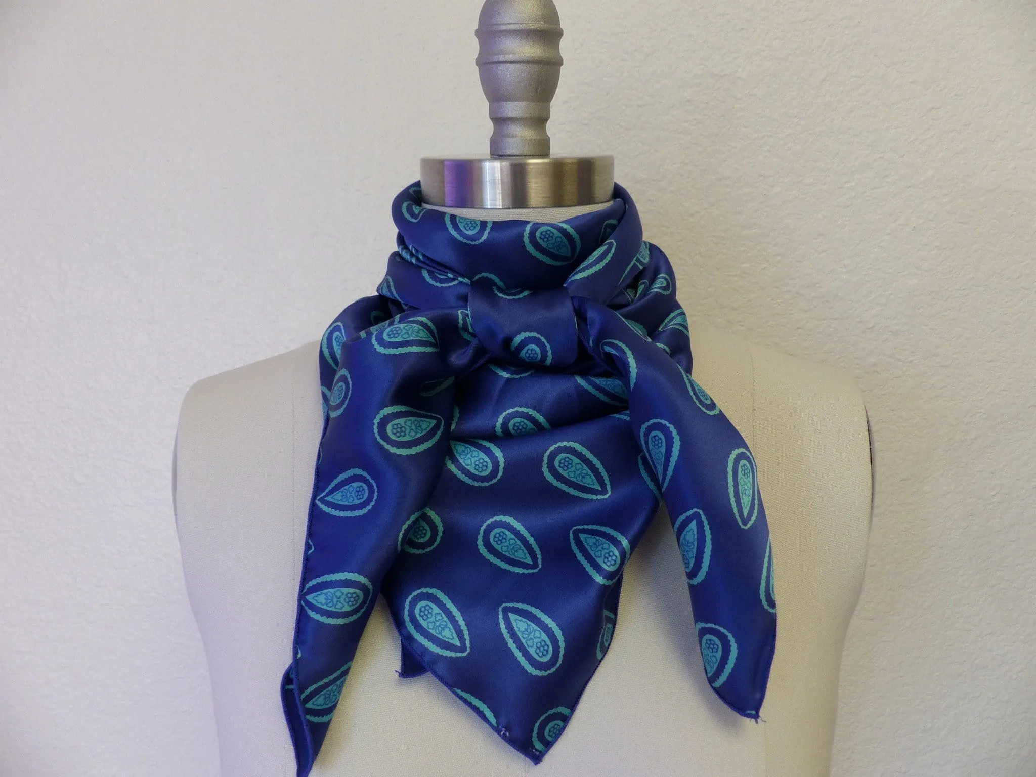 CR Royal Blue Silk Scarf