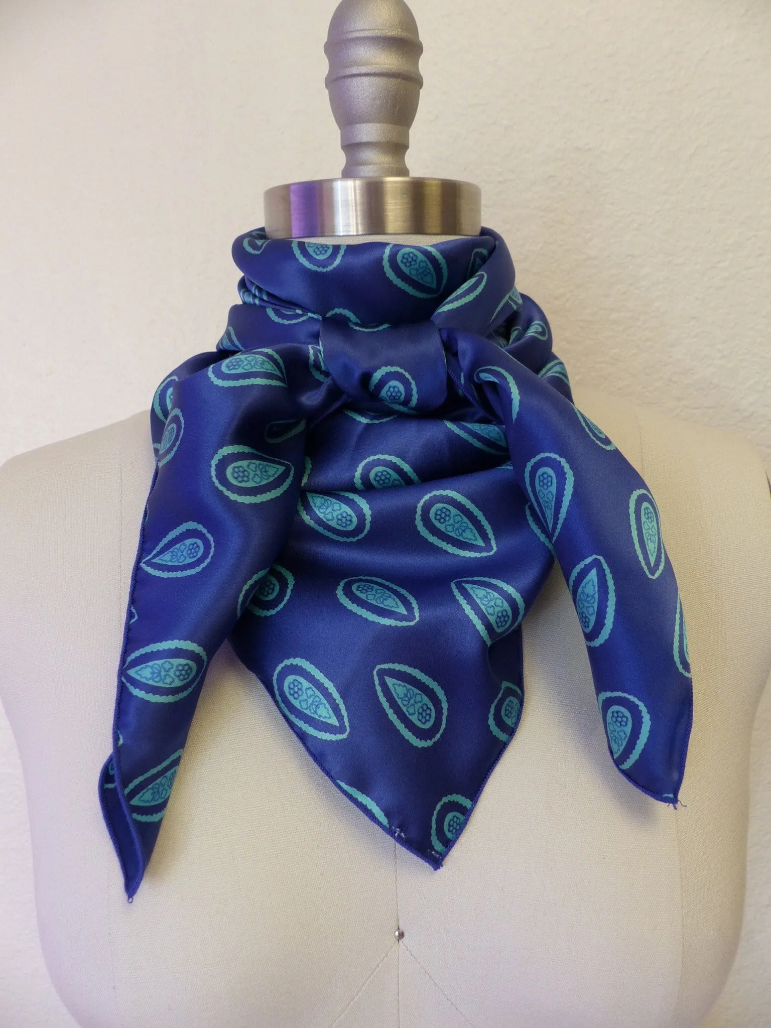 CR Royal Blue Silk Scarf