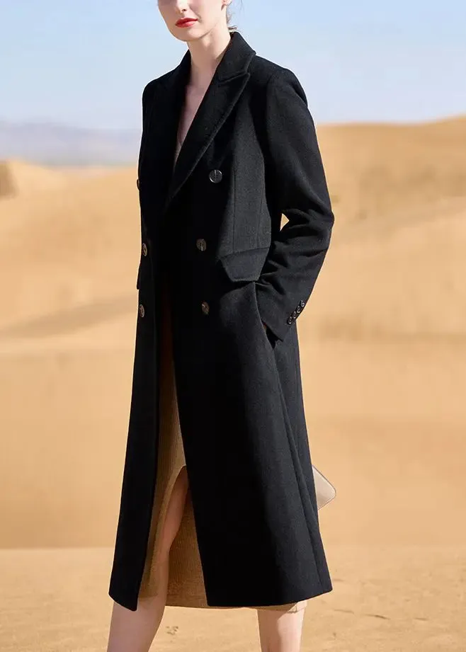 Double Breasted Long Wool Coat