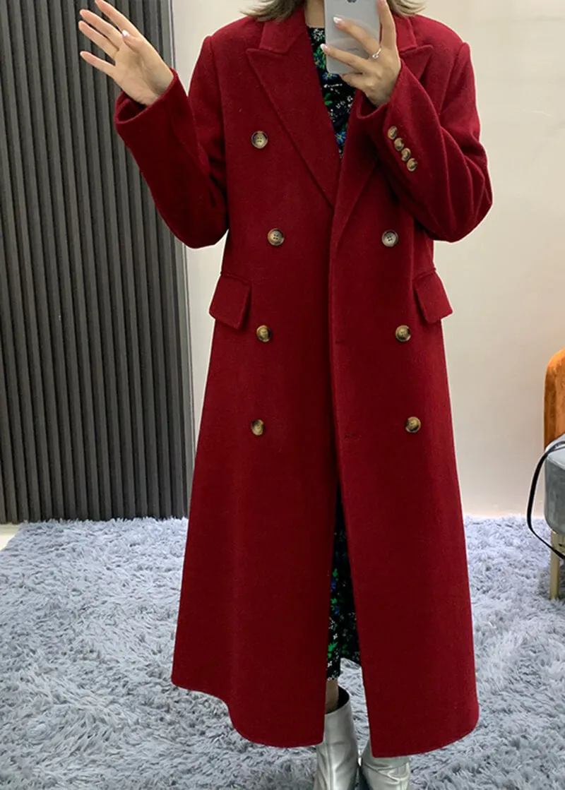 Double Breasted Wool Longline Coat