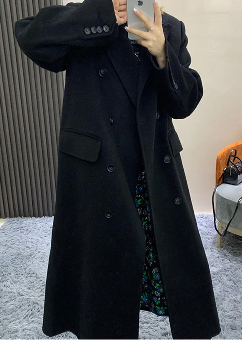 Double Breasted Wool Longline Coat