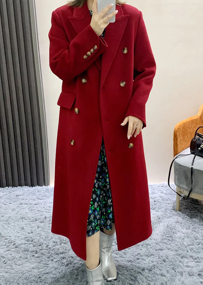 Double Breasted Wool Longline Coat