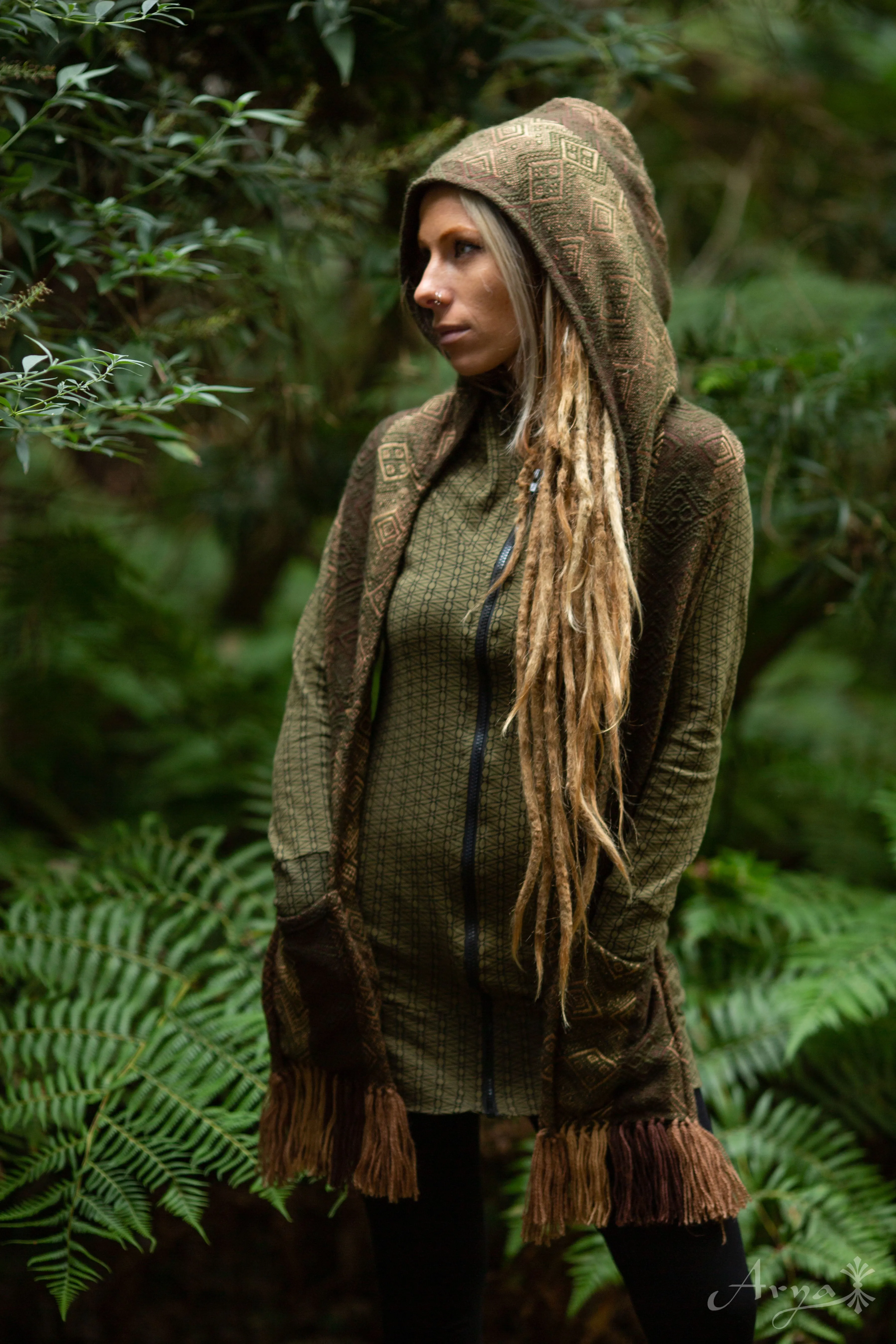 Earth Tribe Hoodie Scarf with Pockets - Wholesale