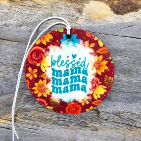 Fall Lover Blessed Mama Re-Scentable Car Freshener