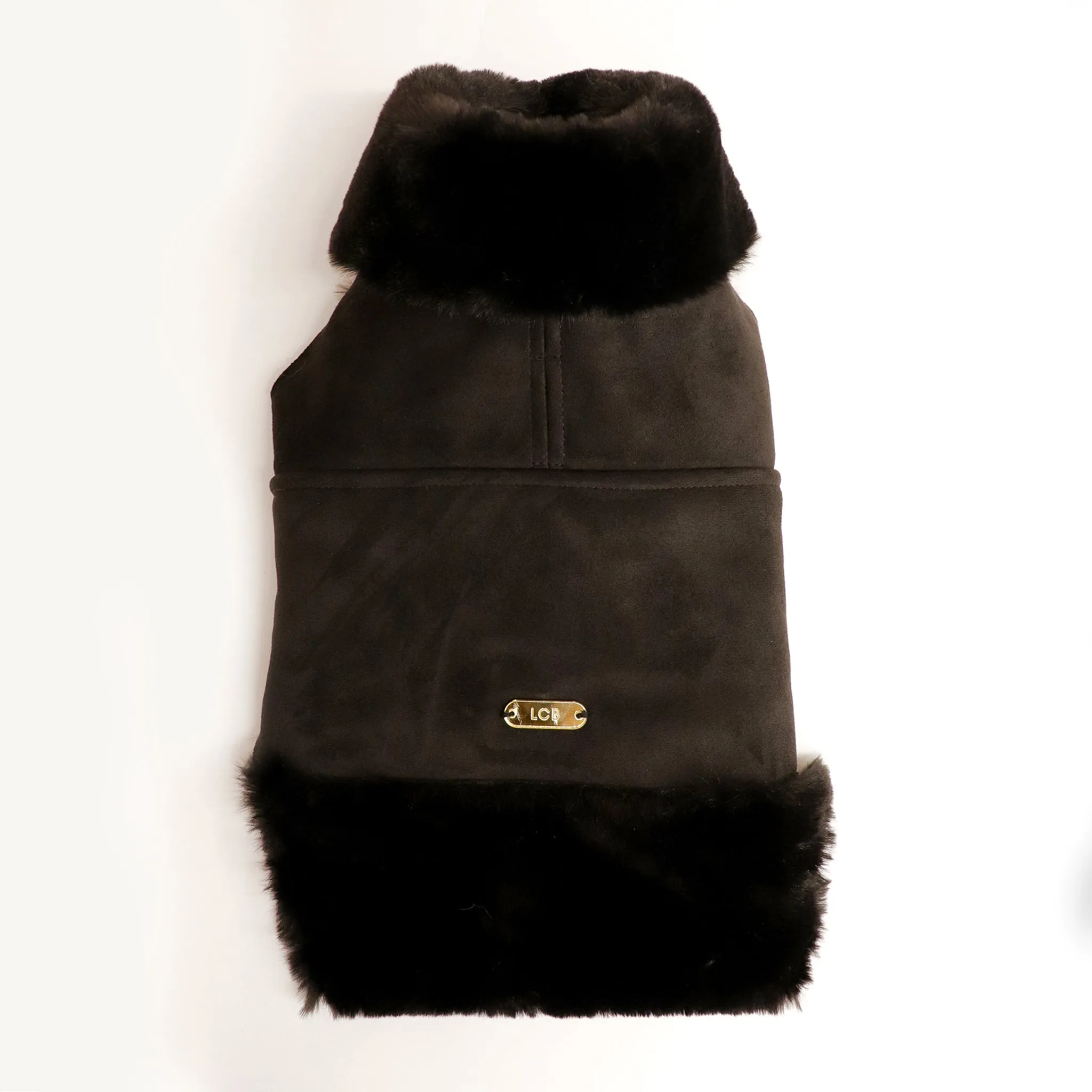 Faux Lambskin Coat - Simply Black