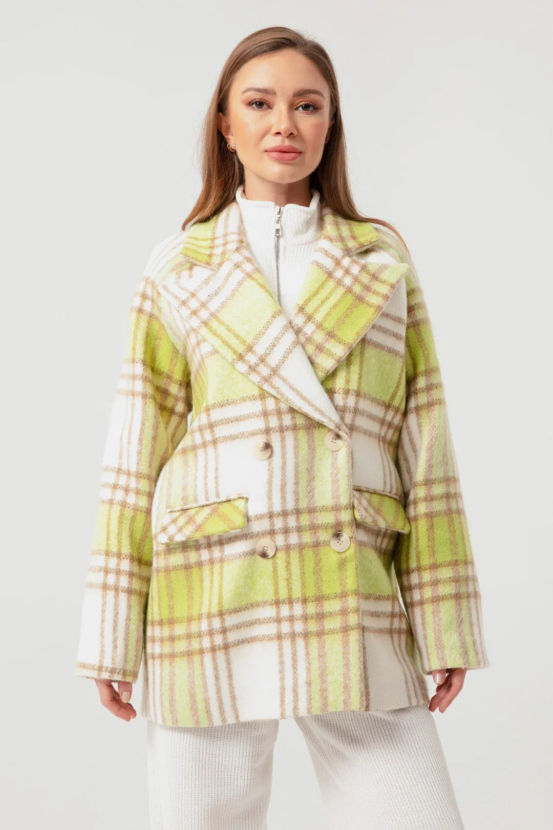 Female Plaid Coat