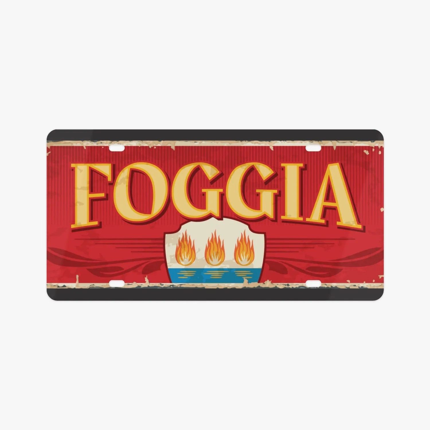 Foggia License Plate Italian Style