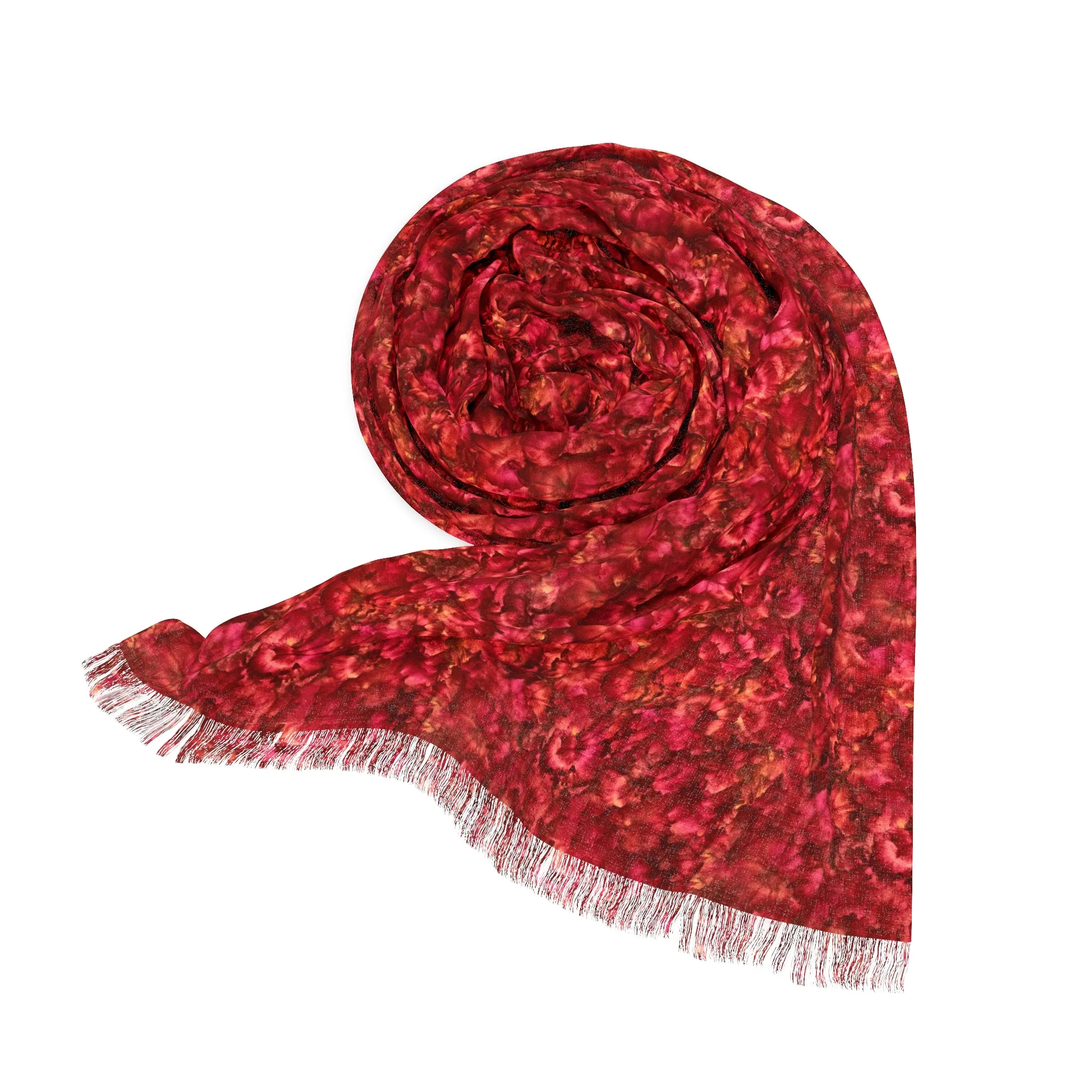 Fringe Scarf - Amore Print