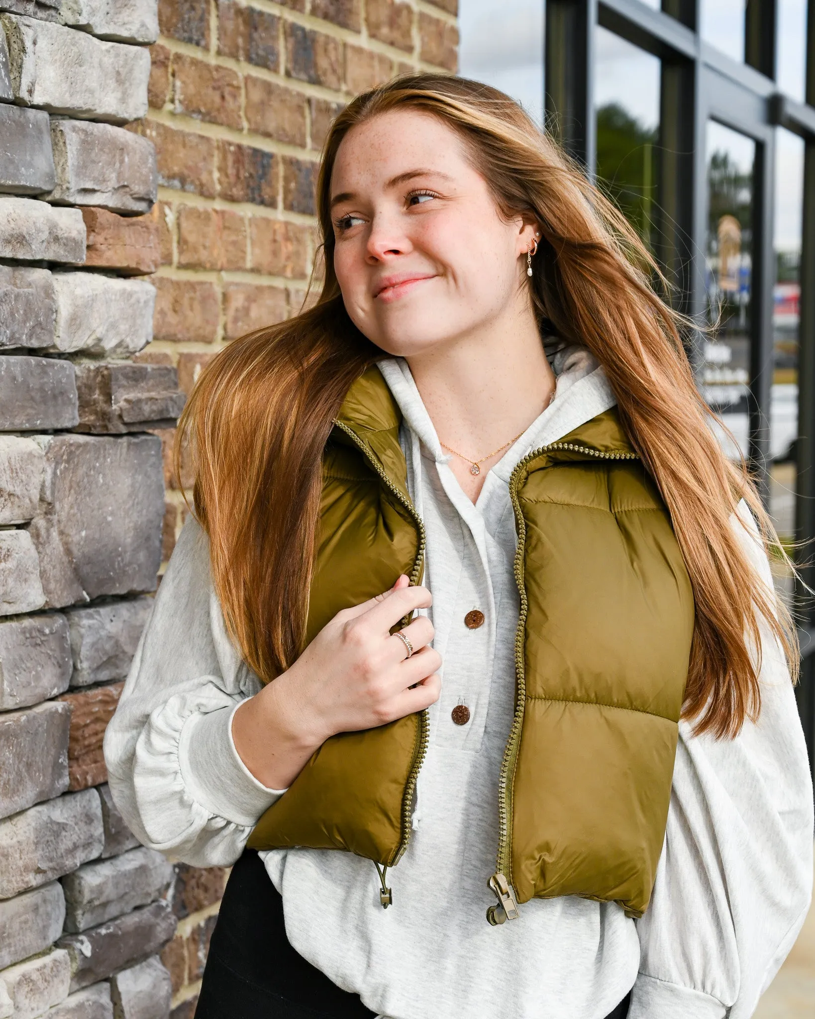 Here For You Cropped Vest