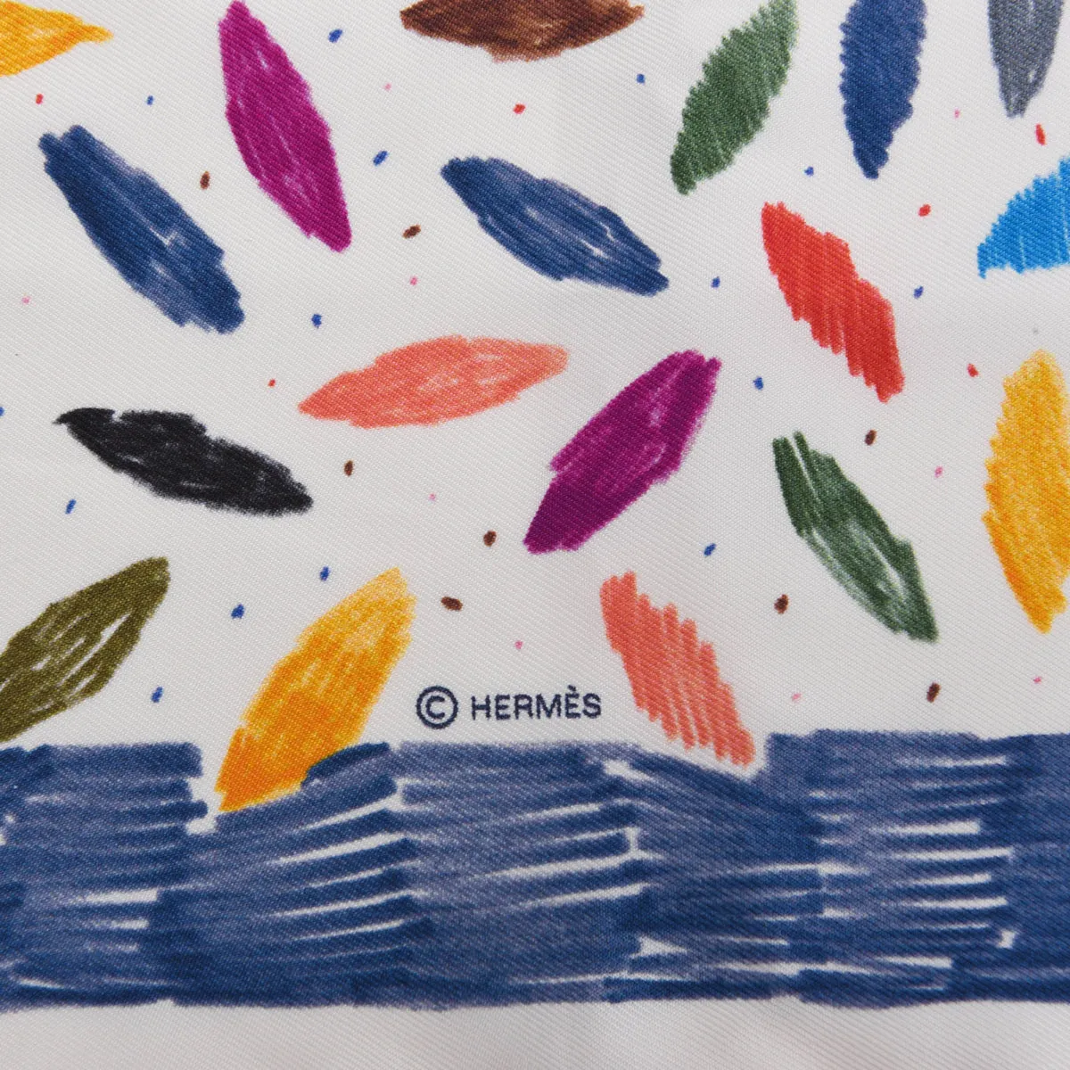 Hermes Multicolour Silk Chacun Fait Son Nid Scarf 90