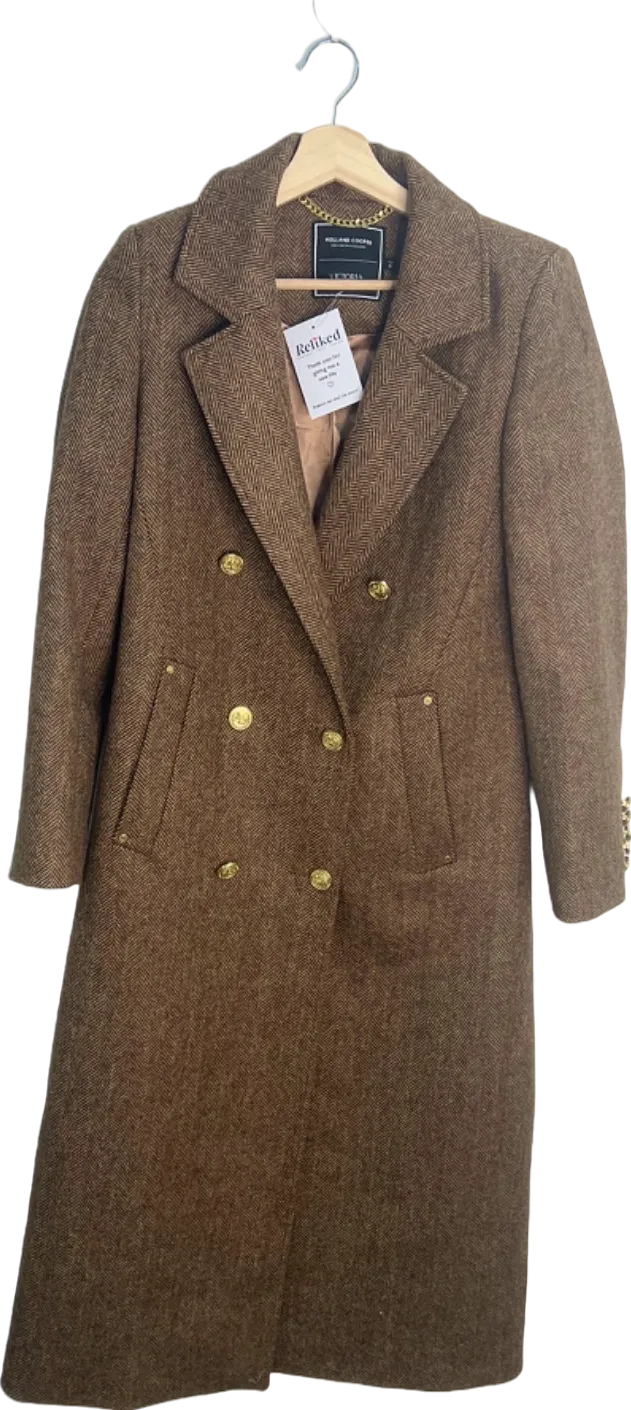 Holland Cooper Brown Victoria Coat UK Size 6