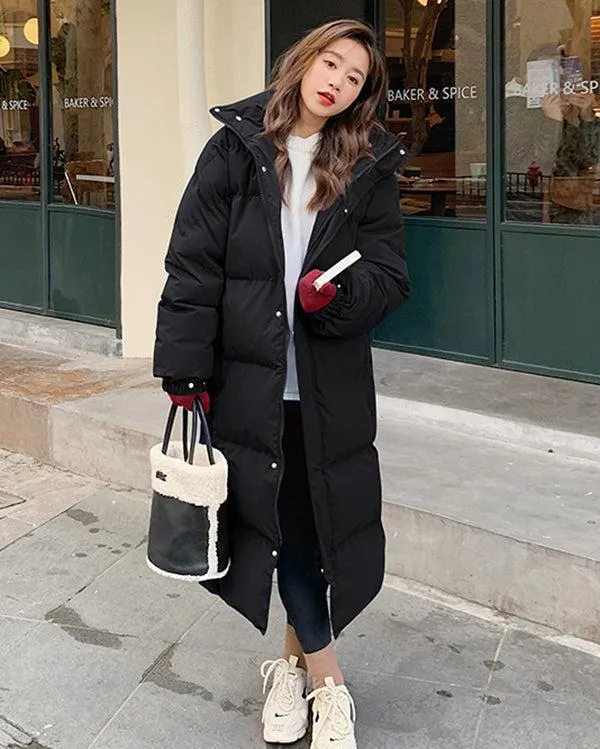 Hooded Quilted Puffer Parka Coat