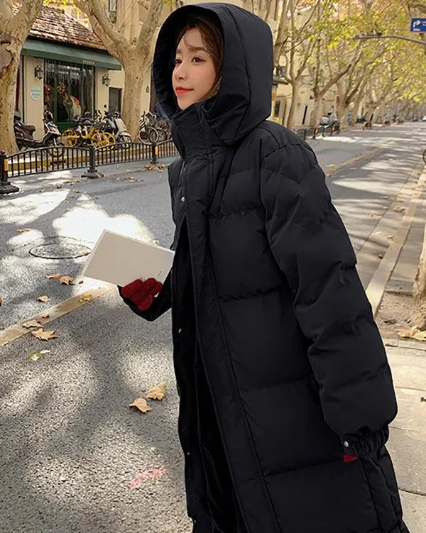 Hooded Quilted Puffer Parka Coat